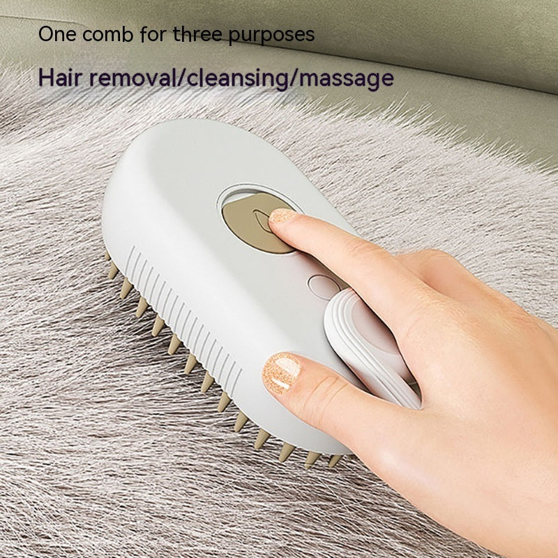 Brosse à vapeur 3 en 1 pour chat – Peigne électrique de toilettage et de massage à jet