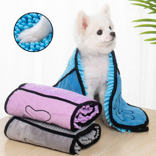 Super Absorbent Pet Bath Towels 🐾 Quick-Dry Microfiber Bathrobe for Dogs & Cats 🛁