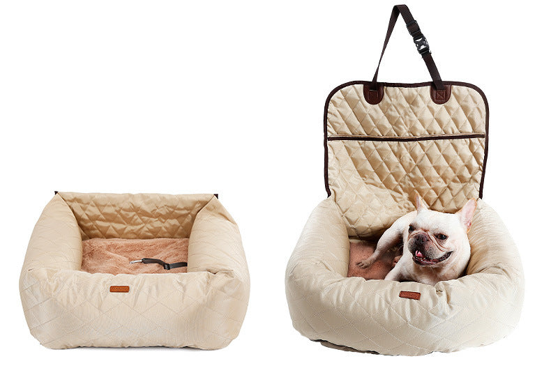 🐾 Multi-Purpose Pet Bed – Washable Travel Dog Seat for Home & Car Use 🛋️🚗