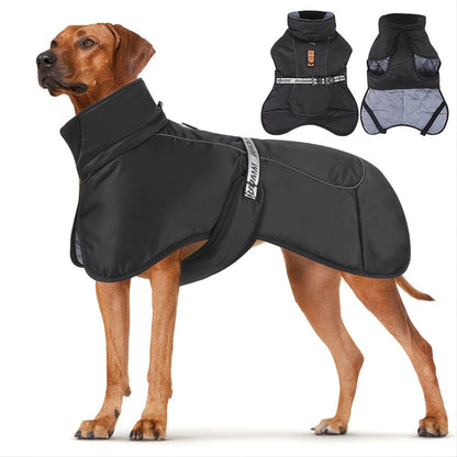 Large Dog Winter Coat Wind-Proof Reflective Anxiety Relief Soft Wrap Calming Vest for Travel