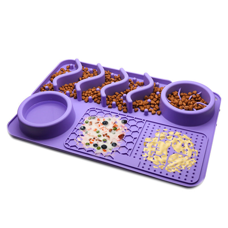 Tapis à lécher en silicone pour chien – Apaisement et alimentation interactive